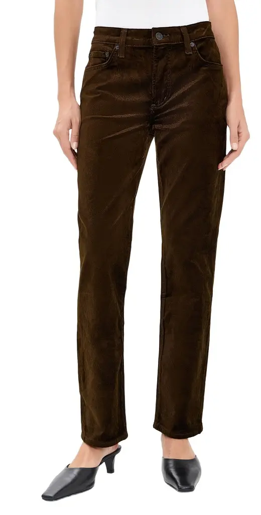 Anissa Straight Leg Velvet Pants