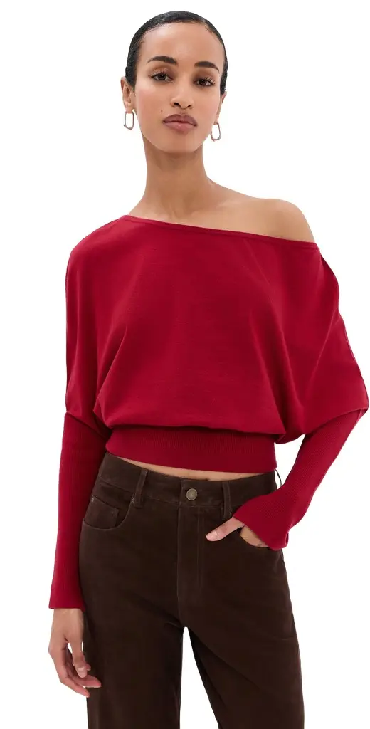 Lavina Draped Off Shoulder Sweater Lavina Draped Off Shoulder Sweater