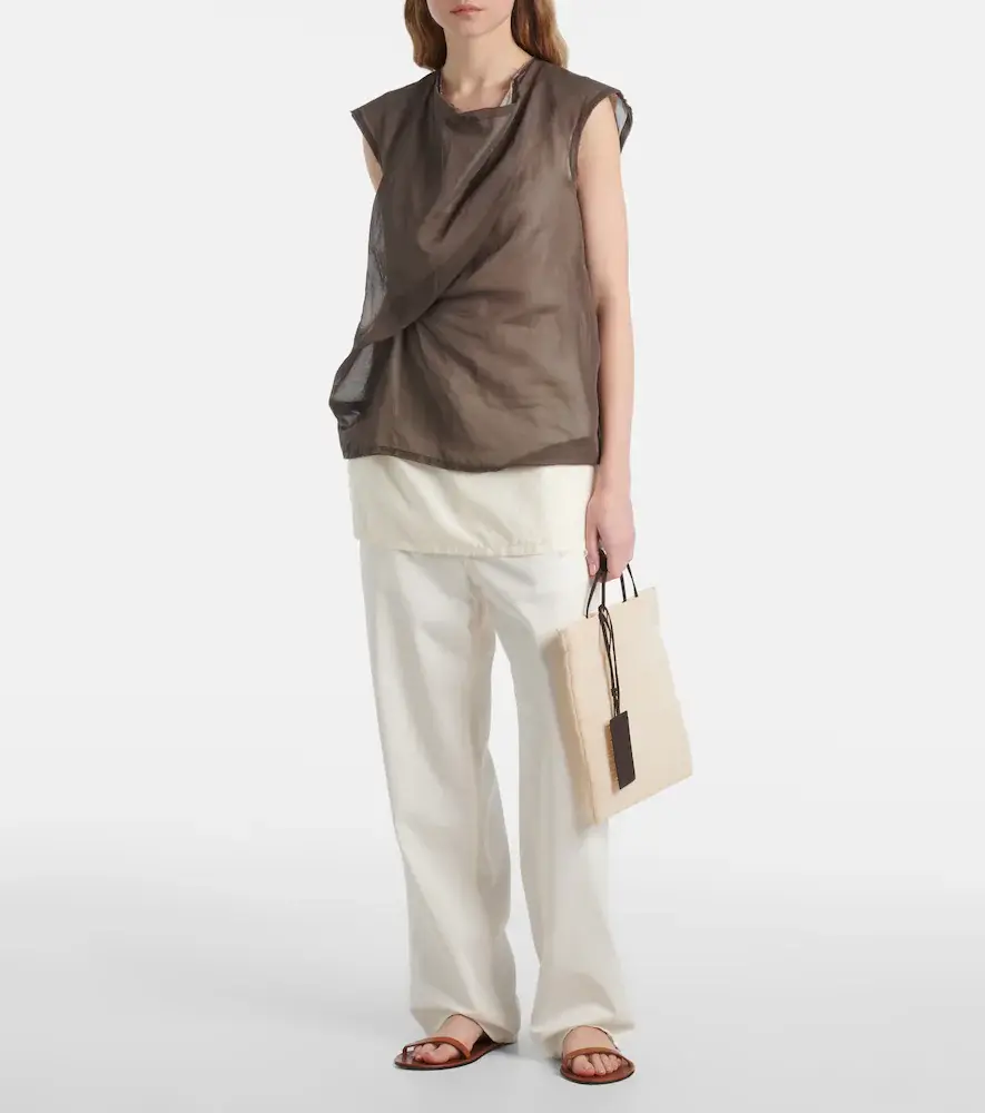 The Row Barn Mini leather-trimmed tote bag | Thumbnail 6 The Row Barn Mini leather-trimmed tote bag | Thumbnail 6