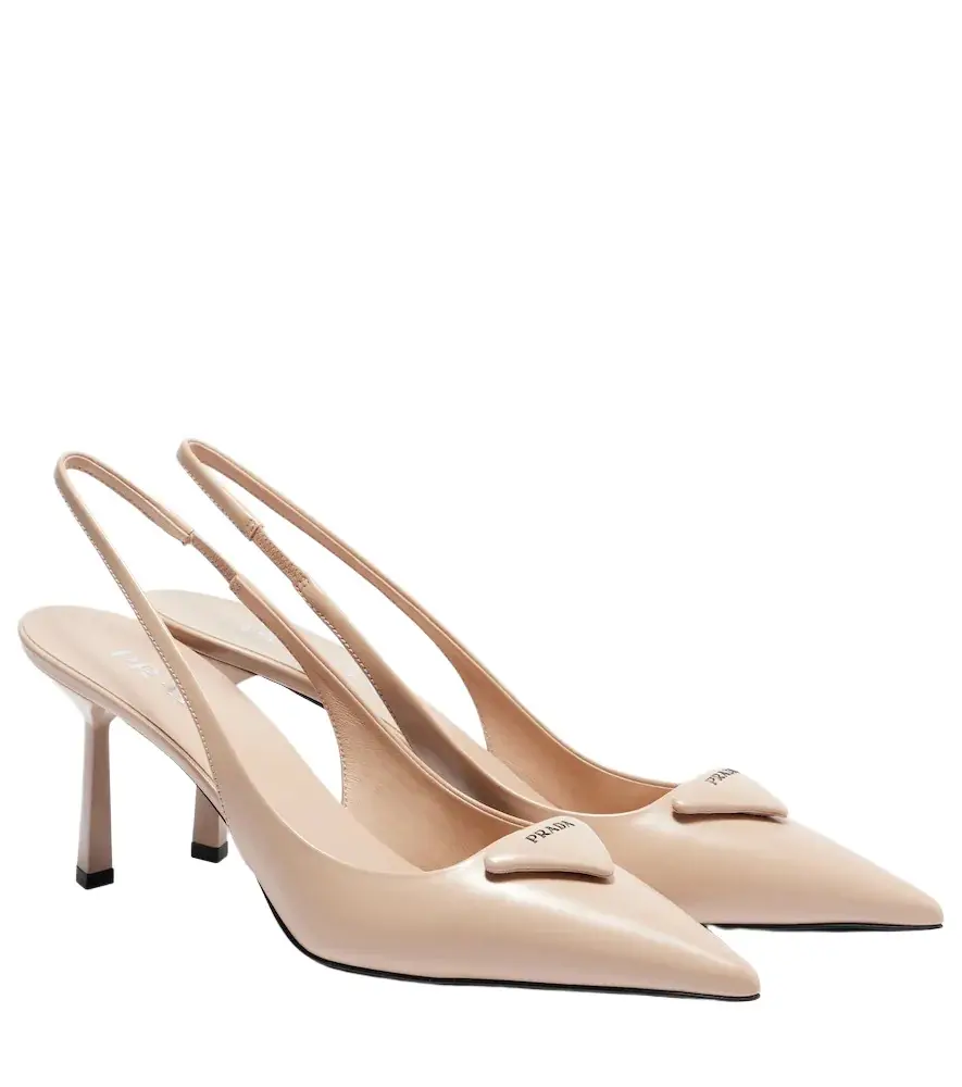 Prada Leather slingback pumps