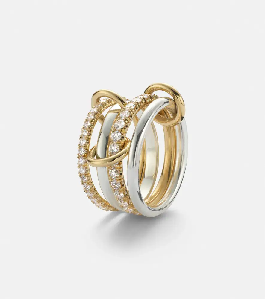 Spinelli Kilcollin Halley 18kt gold and sterling silver ring with diamonds | Thumbnail 5 Spinelli Kilcollin Halley 18kt gold and sterling silver ring with diamonds | Thumbnail 5