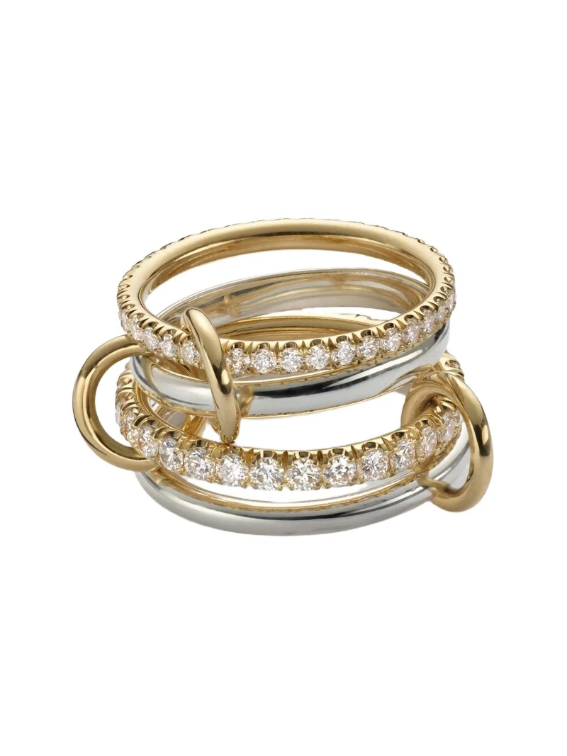 Spinelli Kilcollin Halley 18kt gold and sterling silver ring with diamonds