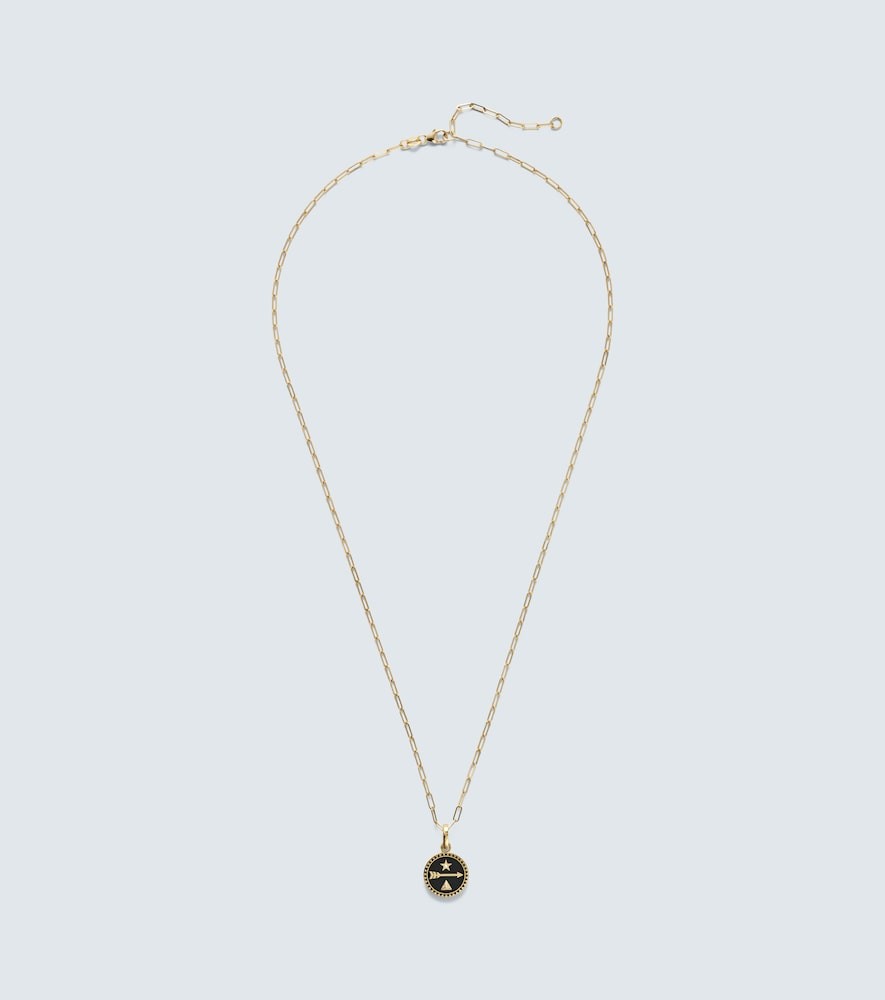 Foundrae Dream Superfine 18kt gold and ceramic pendant necklace with diamonds