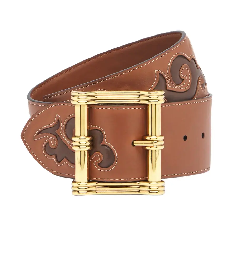 Etro Embroidered leather belt