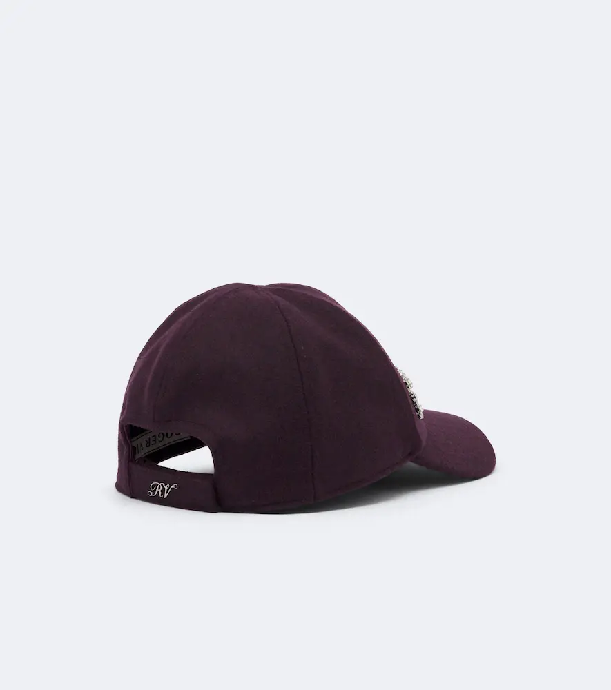 Roger Vivier Embellished wool and cashmere baseball cap | Thumbnail 2 Roger Vivier Embellished wool and cashmere baseball cap | Thumbnail 2