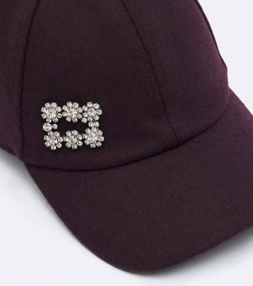Roger Vivier Embellished wool and cashmere baseball cap | Thumbnail 3 Roger Vivier Embellished wool and cashmere baseball cap | Thumbnail 3