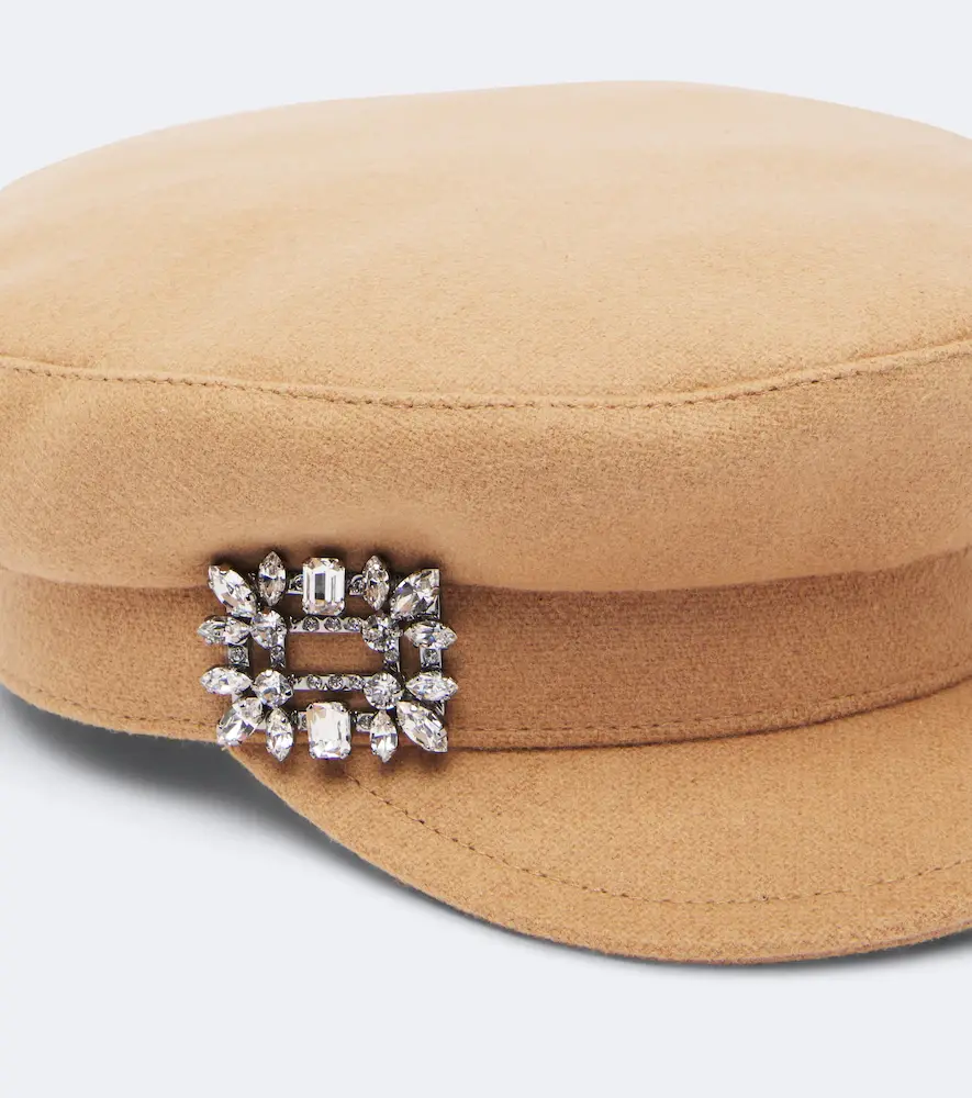 Roger Vivier Embellished wool-blend newsboy cap | Thumbnail 2 Roger Vivier Embellished wool-blend newsboy cap | Thumbnail 2