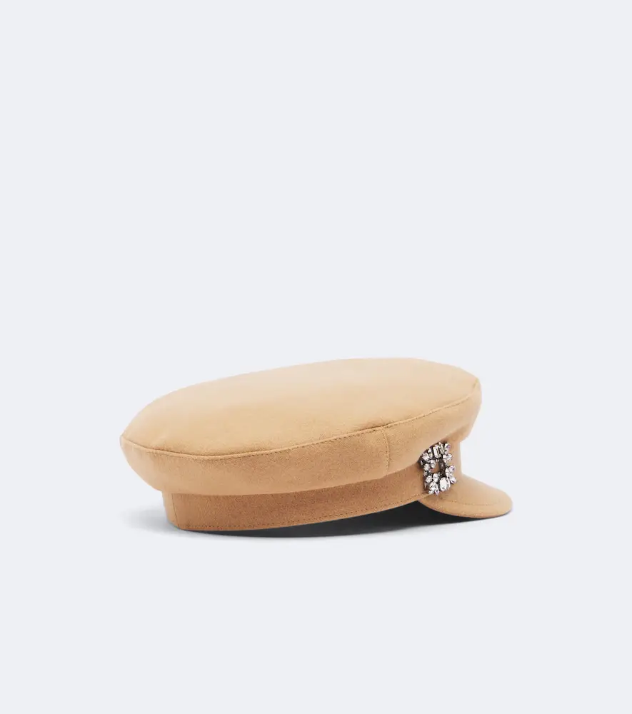 Roger Vivier Embellished wool-blend newsboy cap | Thumbnail 3 Roger Vivier Embellished wool-blend newsboy cap | Thumbnail 3