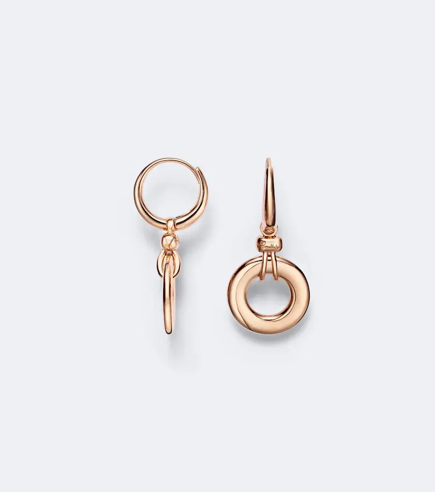 Pomellato Iconica 18kt rose gold hoop earrings with diamonds | Thumbnail 2 Pomellato Iconica 18kt rose gold hoop earrings with diamonds | Thumbnail 2