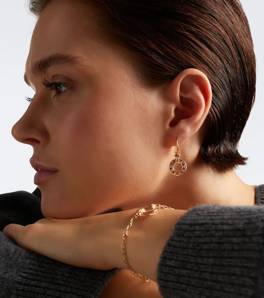 Pomellato Iconica 18kt rose gold hoop earrings with diamonds | Thumbnail 3 Pomellato Iconica 18kt rose gold hoop earrings with diamonds | Thumbnail 3