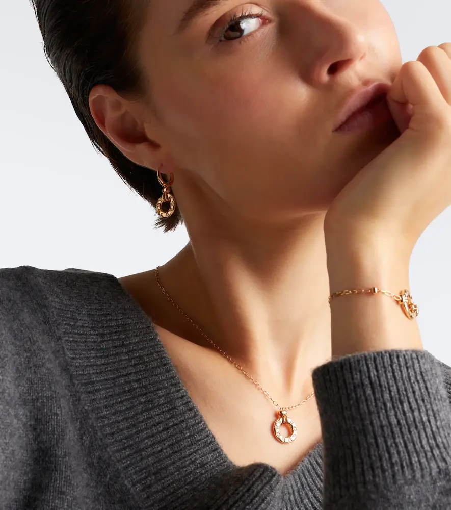 Pomellato Iconica 18kt rose gold hoop earrings with diamonds | Thumbnail 4 Pomellato Iconica 18kt rose gold hoop earrings with diamonds | Thumbnail 4