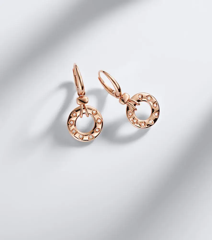 Pomellato Iconica 18kt rose gold hoop earrings with diamonds | Thumbnail 5 Pomellato Iconica 18kt rose gold hoop earrings with diamonds | Thumbnail 5
