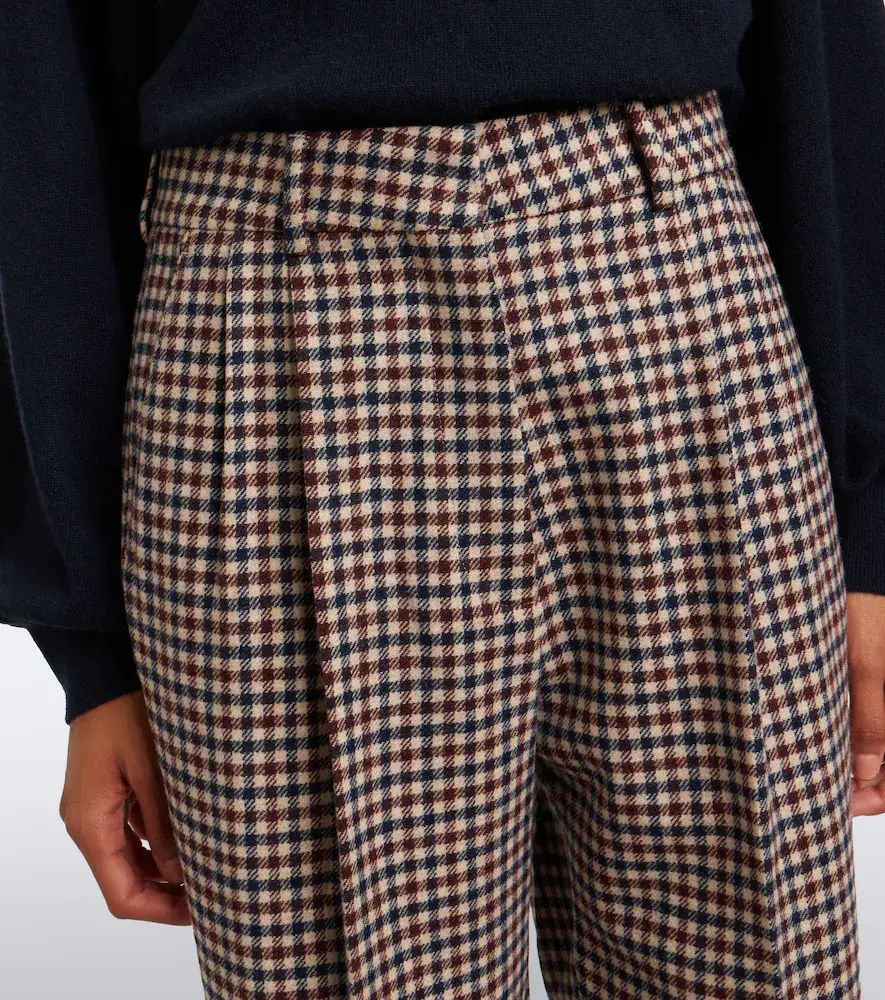 Blazé Milano Blazé Milano Fox checked wool and cashmere straight pants | Thumbnail 6