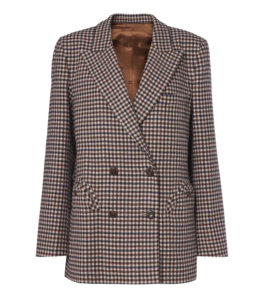 Blazé Milano Blazé Milano Everynight checked wool and cashmere blazer