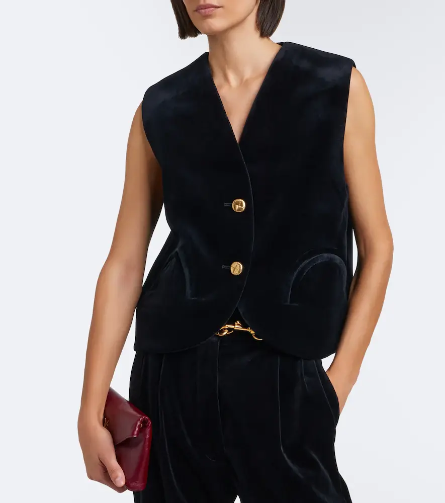 Blazé Milano Blazé Milano Gliss cotton velvet vest | Thumbnail 3 Blazé Milano Blazé Milano Gliss cotton velvet vest | Thumbnail 3