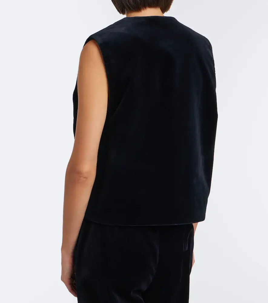 Blazé Milano Blazé Milano Gliss cotton velvet vest | Thumbnail 5 Blazé Milano Blazé Milano Gliss cotton velvet vest | Thumbnail 5