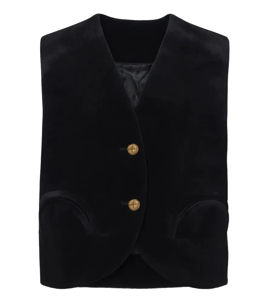 Blazé Milano Gliss cotton velvet vest Blazé Milano Gliss cotton velvet vest
