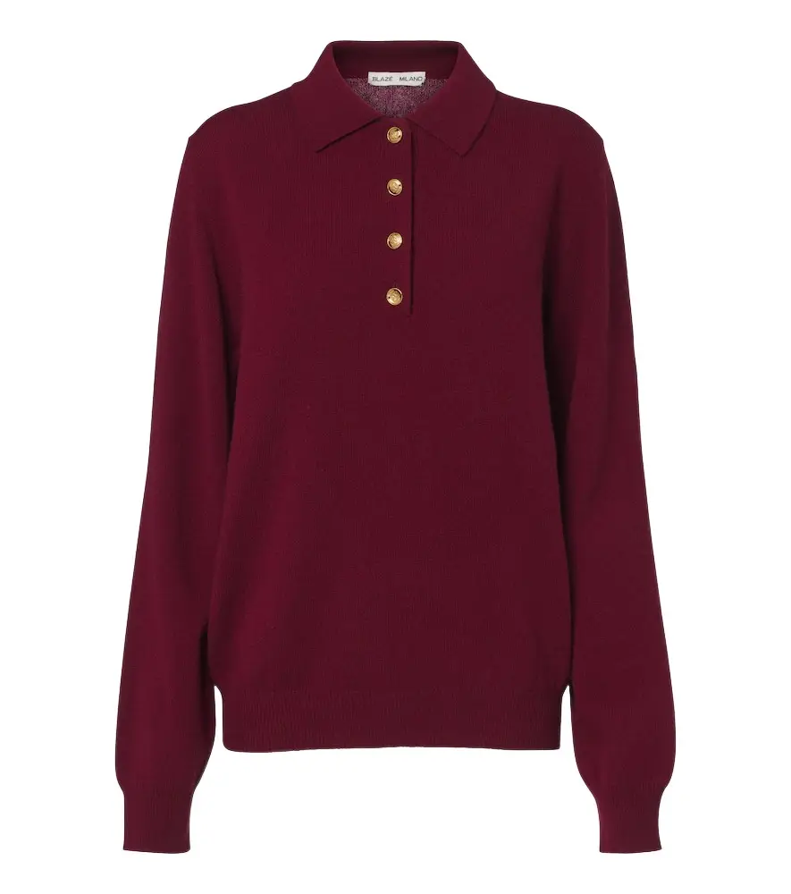 Blazé Milano Highland wool and cashmere polo sweater Blazé Milano Highland wool and cashmere polo sweater