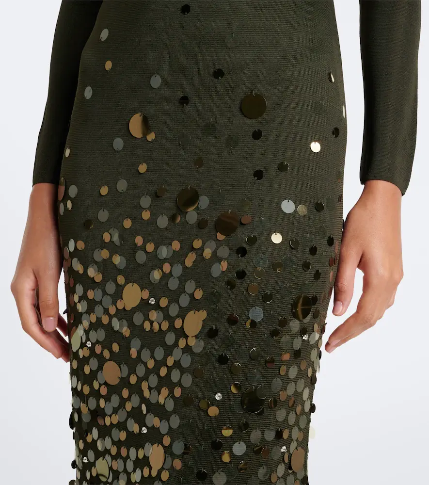Carolina Herrera Sequined knitted midi dress | Thumbnail 4 Carolina Herrera Sequined knitted midi dress | Thumbnail 4