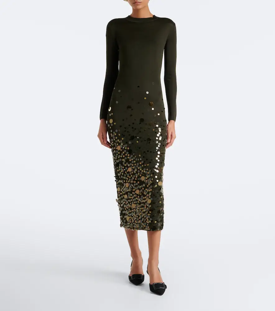 Carolina Herrera Sequined knitted midi dress | Thumbnail 5 Carolina Herrera Sequined knitted midi dress | Thumbnail 5