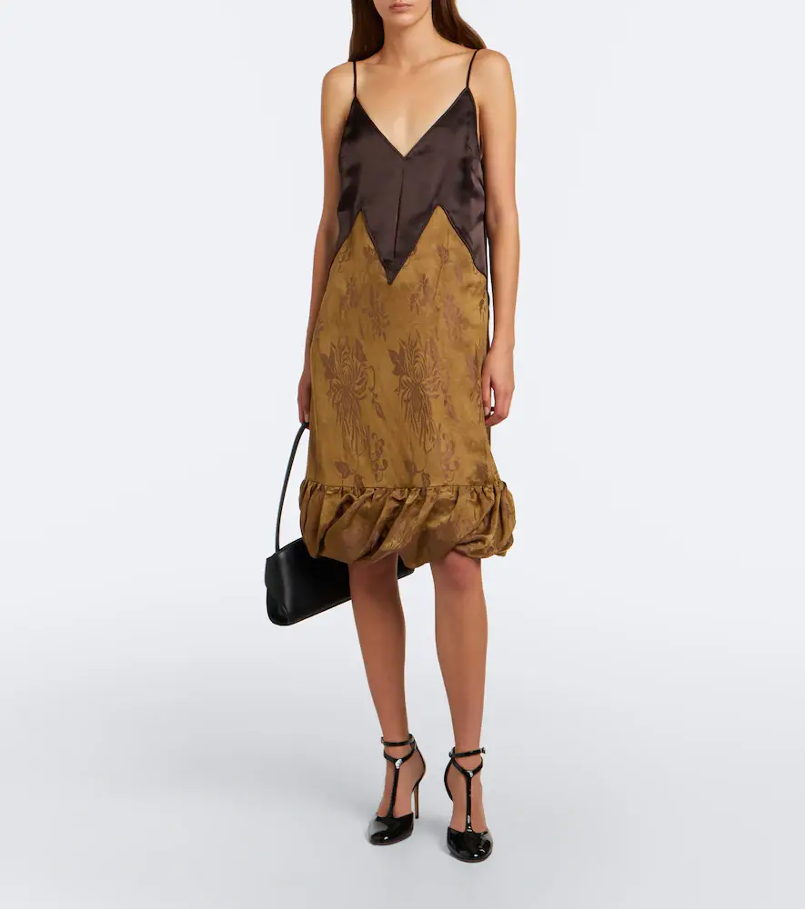 Ferragamo Satin and brocade slip dress | Thumbnail 5