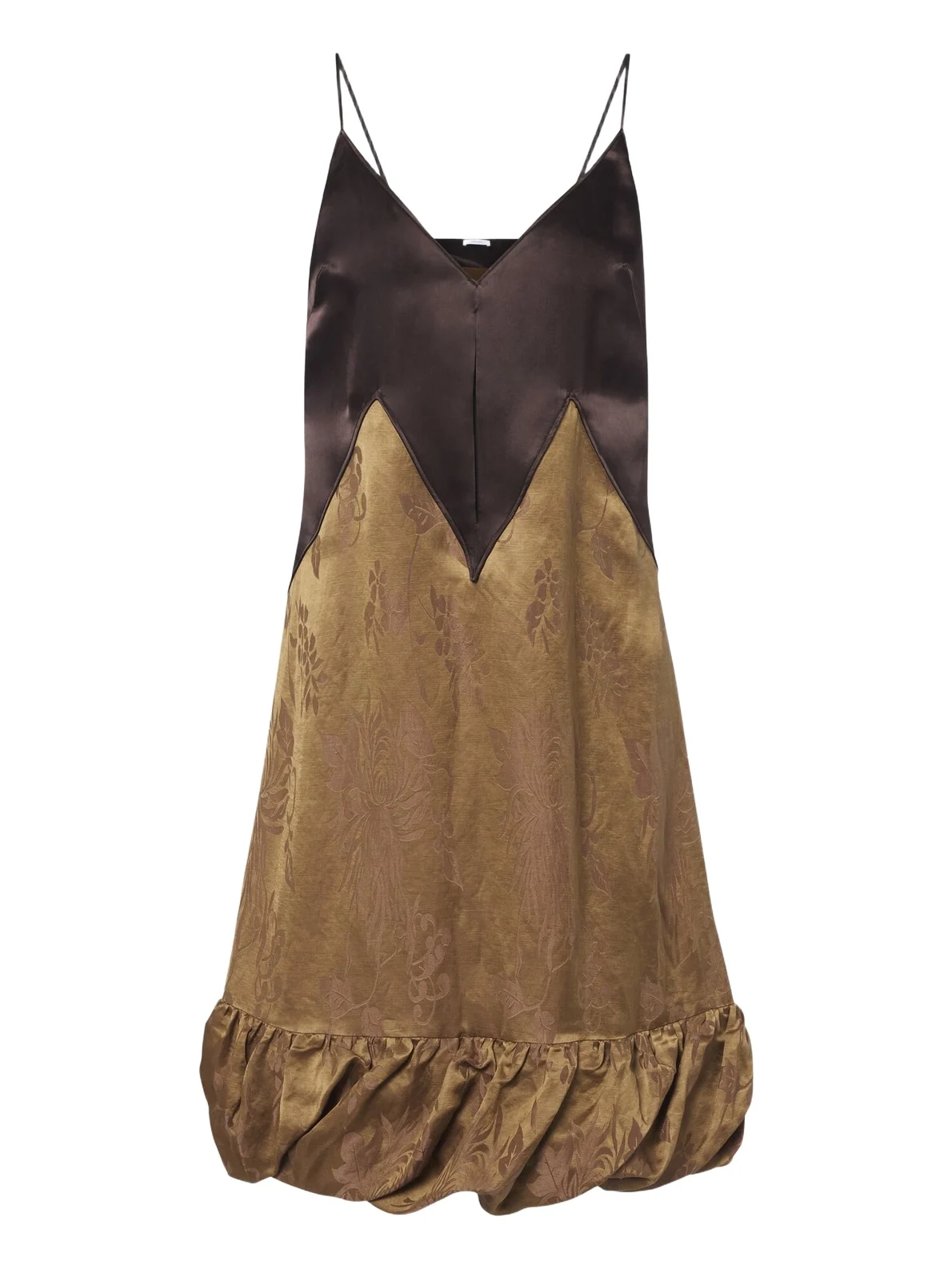 Ferragamo Satin and brocade slip dress
