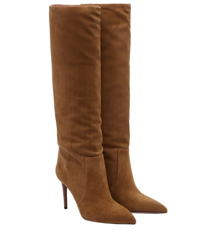 Stiletto suede knee-high boots Stiletto suede knee-high boots