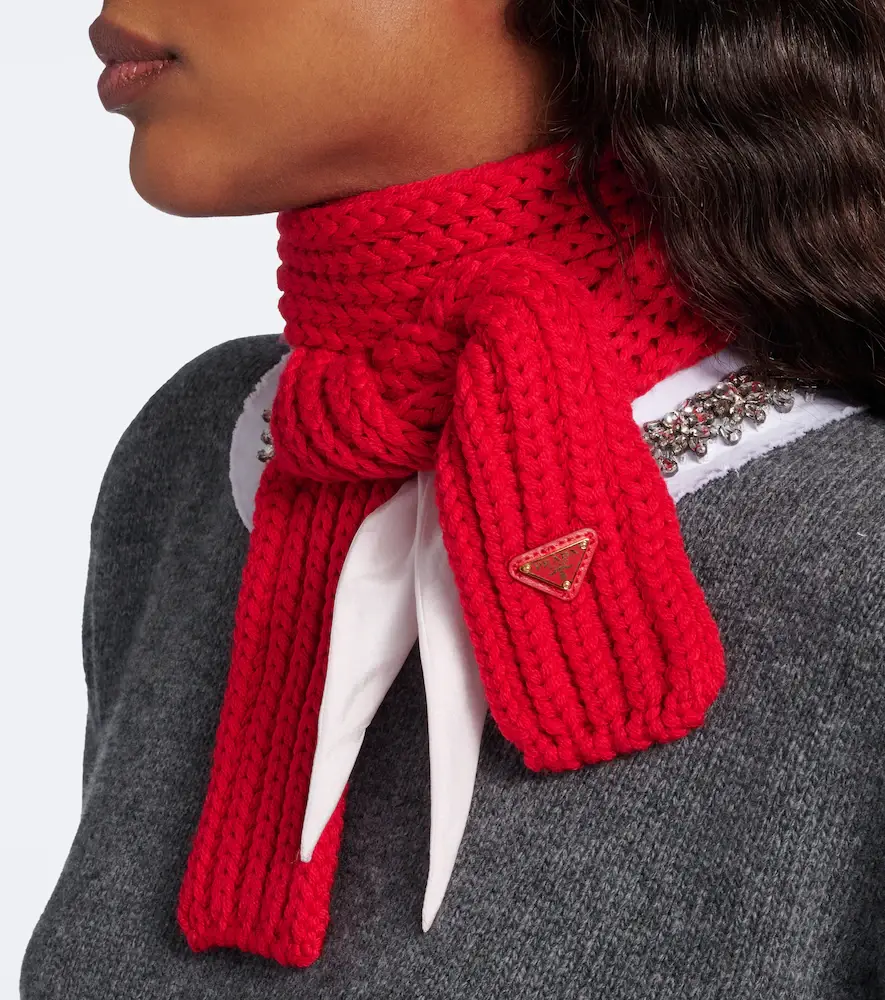 Prada Virgin wool scarf | Thumbnail 5 Prada Virgin wool scarf | Thumbnail 5