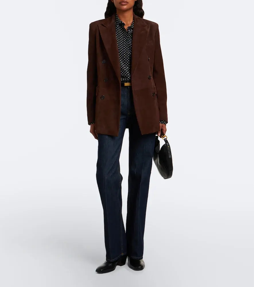 Ralph Lauren Collection Ramona double-breasted suede blazer | Thumbnail 3