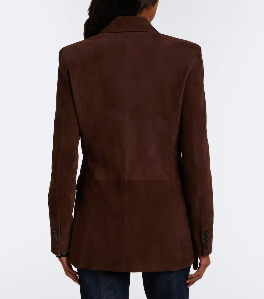 Ralph Lauren Collection Ramona double-breasted suede blazer | Thumbnail 4