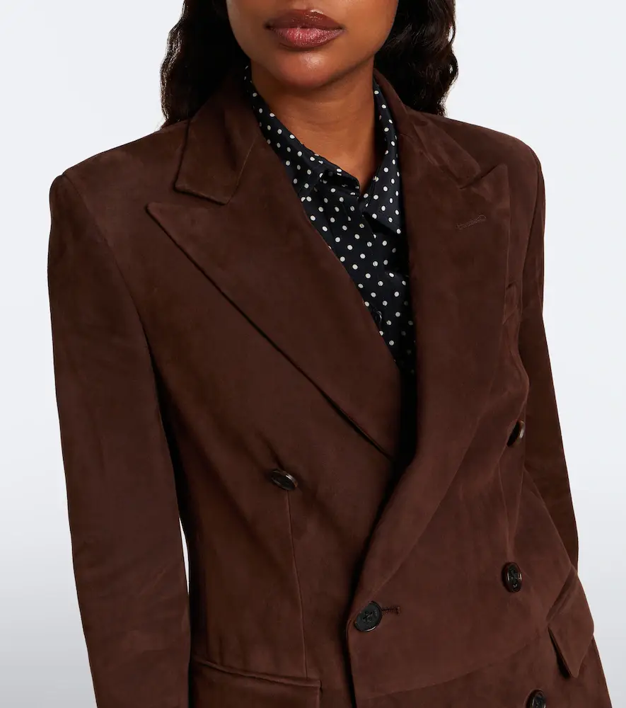 Ralph Lauren Collection Ramona double-breasted suede blazer | Thumbnail 5