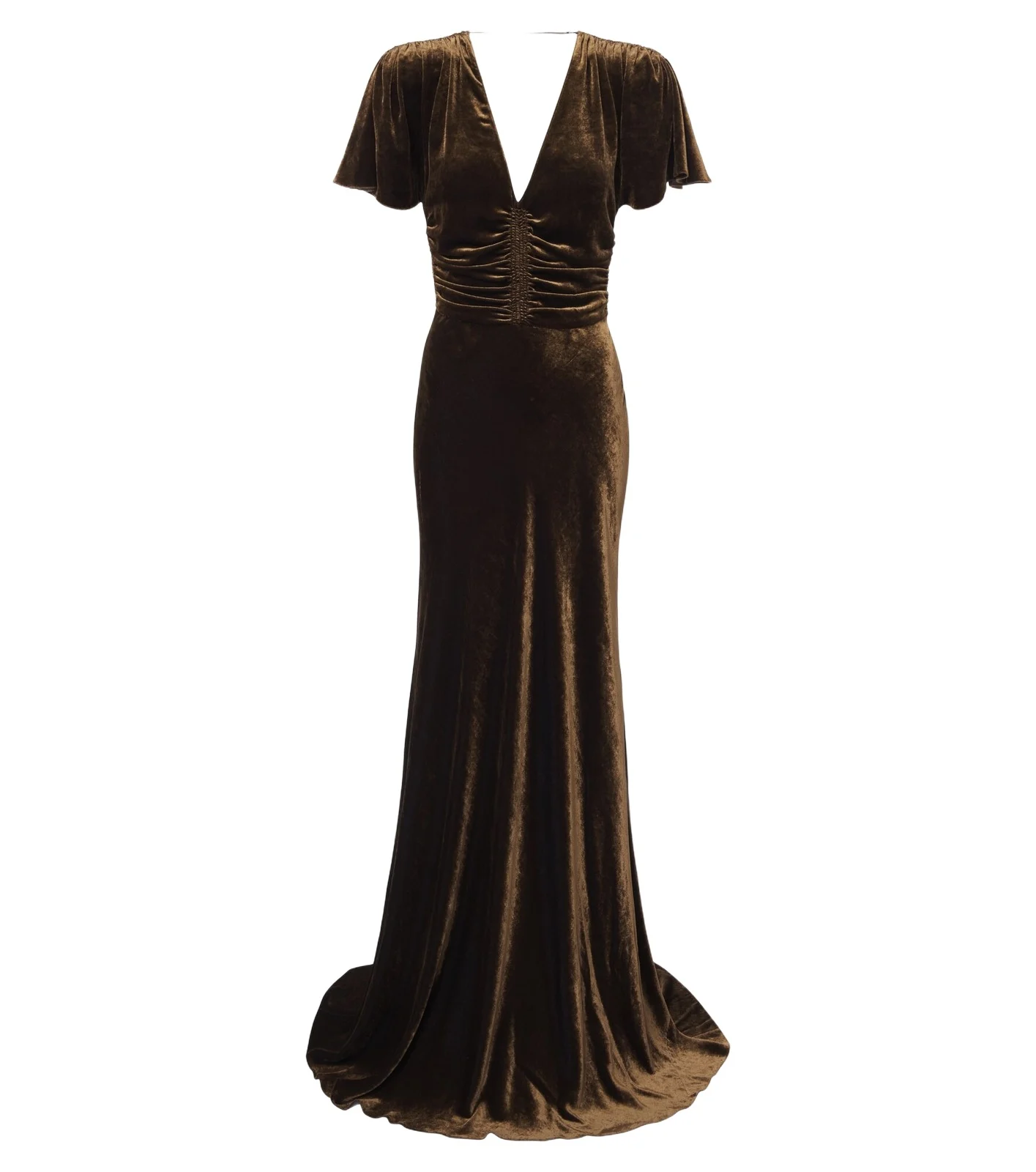 Charisse velvet bustier gown