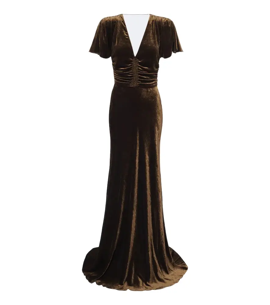 Ralph Lauren Collection Charisse velvet bustier gown