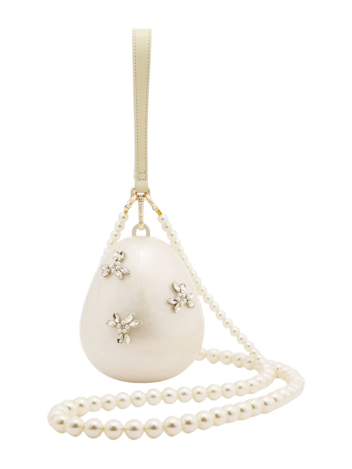 Simone Rocha Egg crystal-embellished clutch