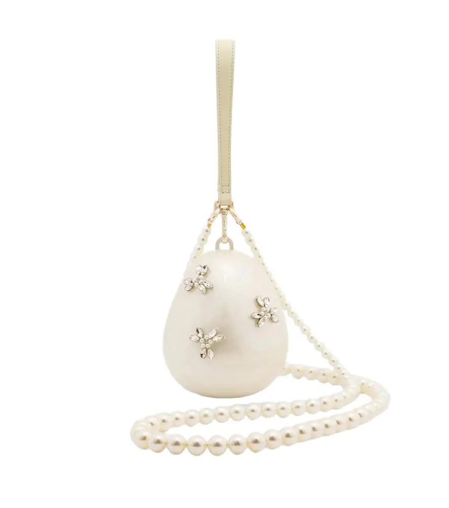 Simone Rocha Egg crystal-embellished clutch
