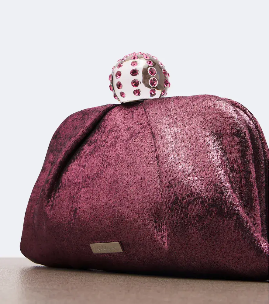Aquazzura Tequila Mini embellished satin clutch | Thumbnail 2