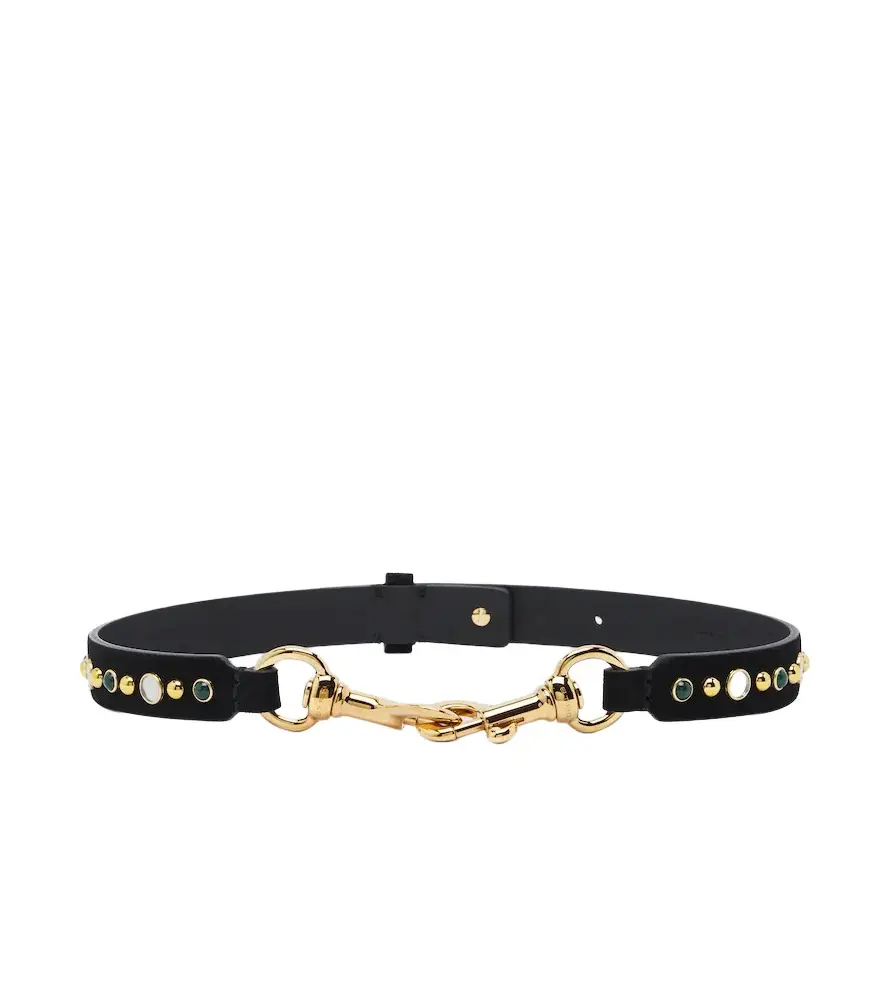 Etro Pony embellished suede belt