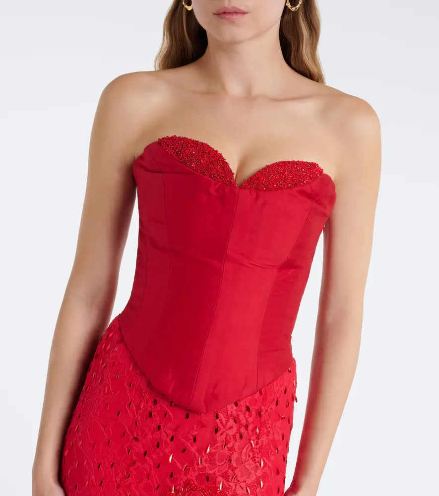LA FUORI Là Fuori Embellished lace bustier gown | Thumbnail 5 LA FUORI Là Fuori Embellished lace bustier gown | Thumbnail 5
