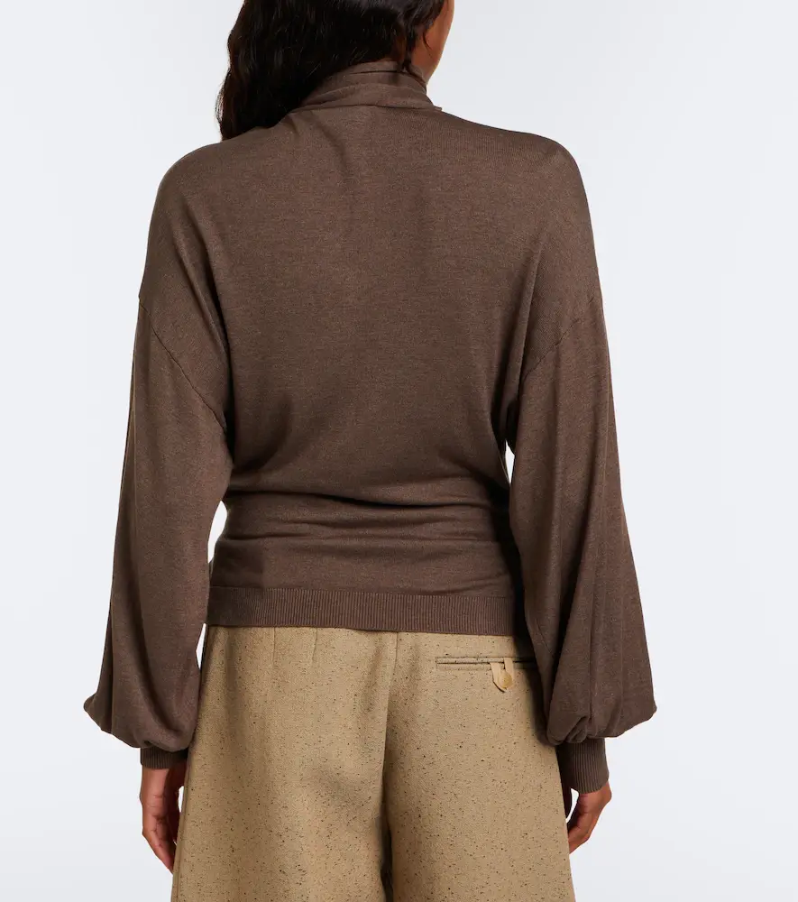 Jacquemus Losange tie-neck silk-blend cardigan | Thumbnail 5 Jacquemus Losange tie-neck silk-blend cardigan | Thumbnail 5