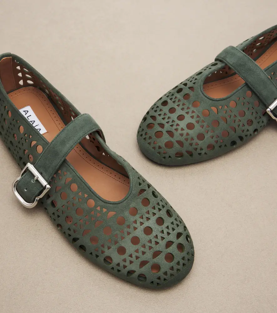 Alaïa Alaïa Vienne suede ballet flats | Thumbnail 3 Alaïa Alaïa Vienne suede ballet flats | Thumbnail 3