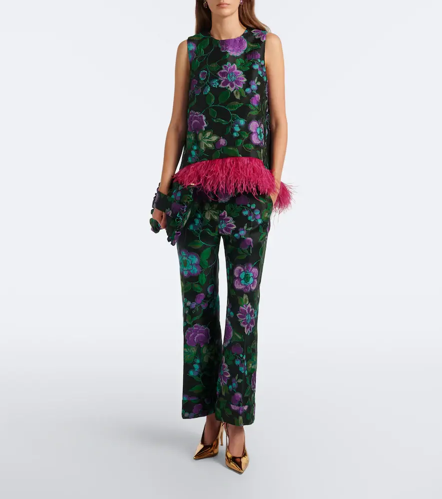 La DoubleJ Hendrix floral jacquard straight pants | Thumbnail 5 La DoubleJ Hendrix floral jacquard straight pants | Thumbnail 5