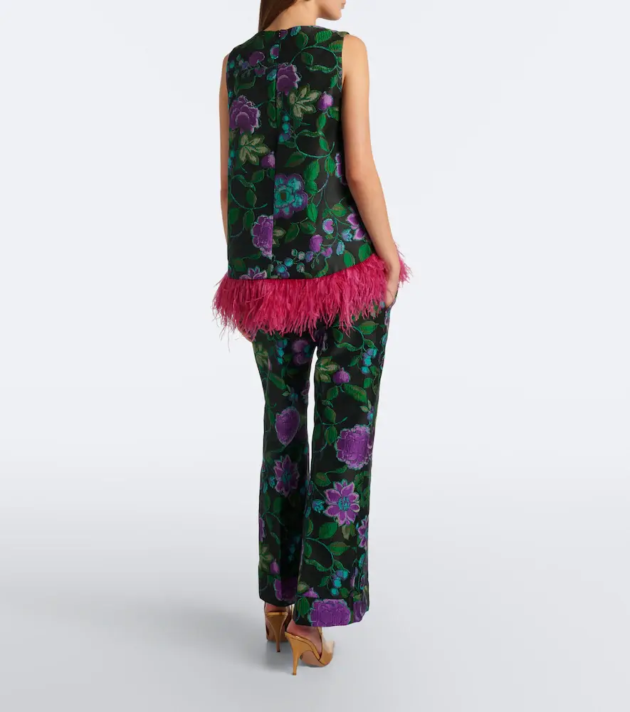 La DoubleJ Hendrix floral jacquard straight pants | Thumbnail 6 La DoubleJ Hendrix floral jacquard straight pants | Thumbnail 6