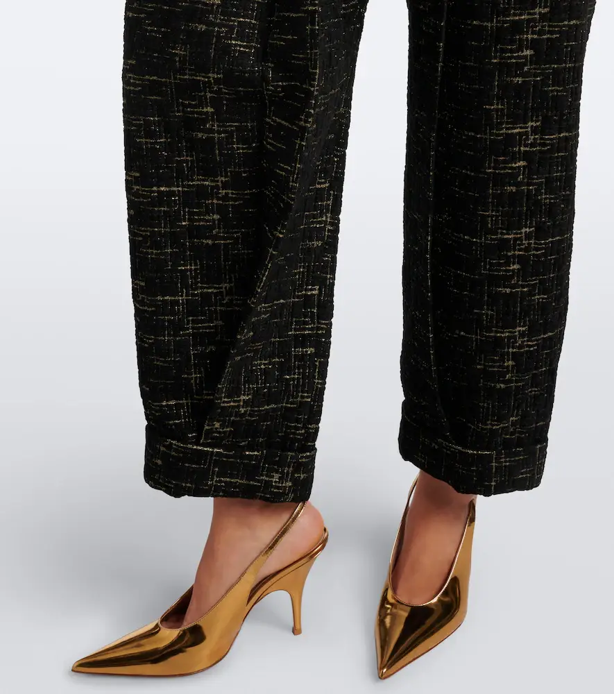 La DoubleJ Pleated bouclé Lurex barrel-leg pants | Thumbnail 3 La DoubleJ Pleated bouclé Lurex barrel-leg pants | Thumbnail 3