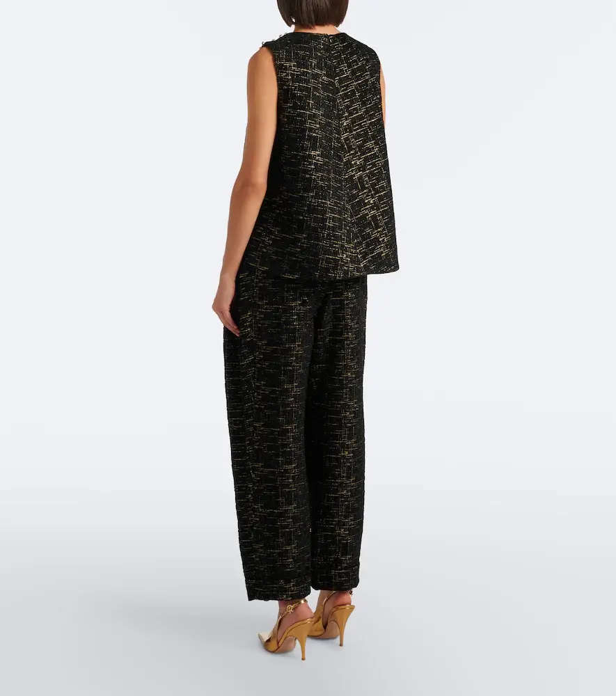 La DoubleJ Pleated bouclé Lurex barrel-leg pants | Thumbnail 5 La DoubleJ Pleated bouclé Lurex barrel-leg pants | Thumbnail 5