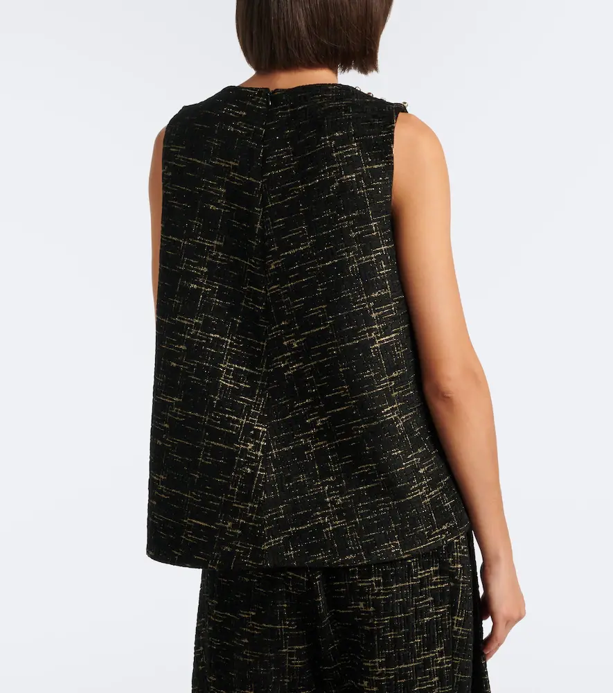 La DoubleJ La Scala embellished bouclé Lurex top | Thumbnail 4 La DoubleJ La Scala embellished bouclé Lurex top | Thumbnail 4