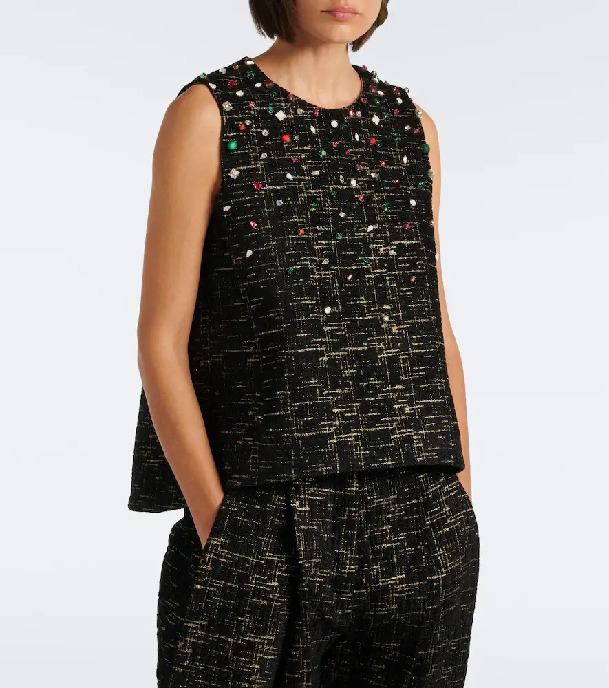 La DoubleJ La Scala embellished bouclé Lurex top | Thumbnail 5 La DoubleJ La Scala embellished bouclé Lurex top | Thumbnail 5