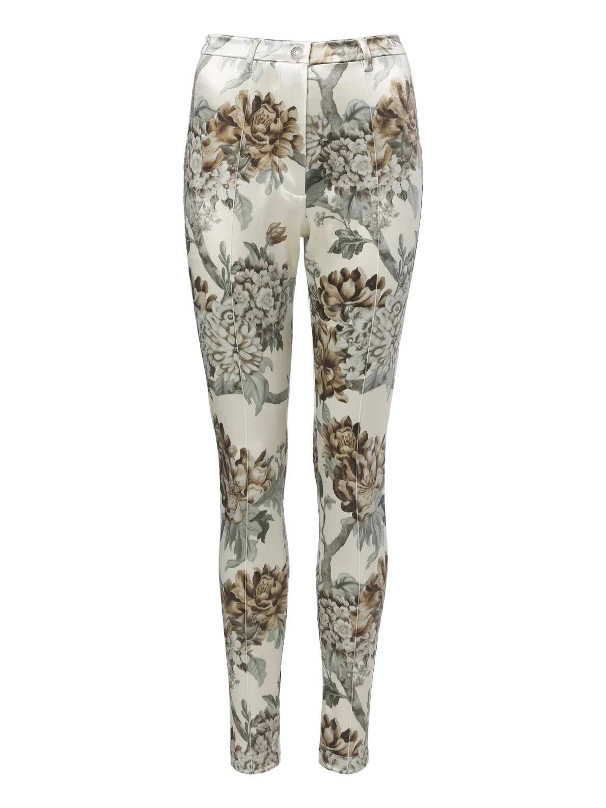 Floral jersey slim pants
