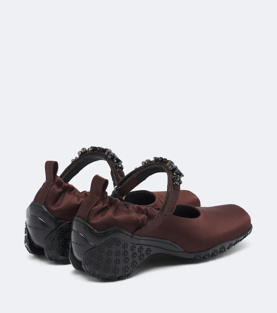 Simone Rocha Turbo embellished satin Mary Jane flats | Thumbnail 3 Simone Rocha Turbo embellished satin Mary Jane flats | Thumbnail 3
