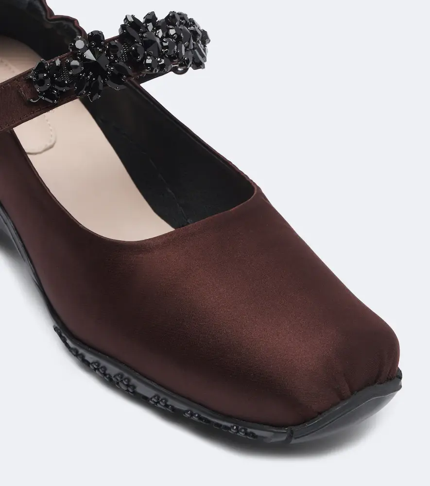 Simone Rocha Turbo embellished satin Mary Jane flats | Thumbnail 4 Simone Rocha Turbo embellished satin Mary Jane flats | Thumbnail 4