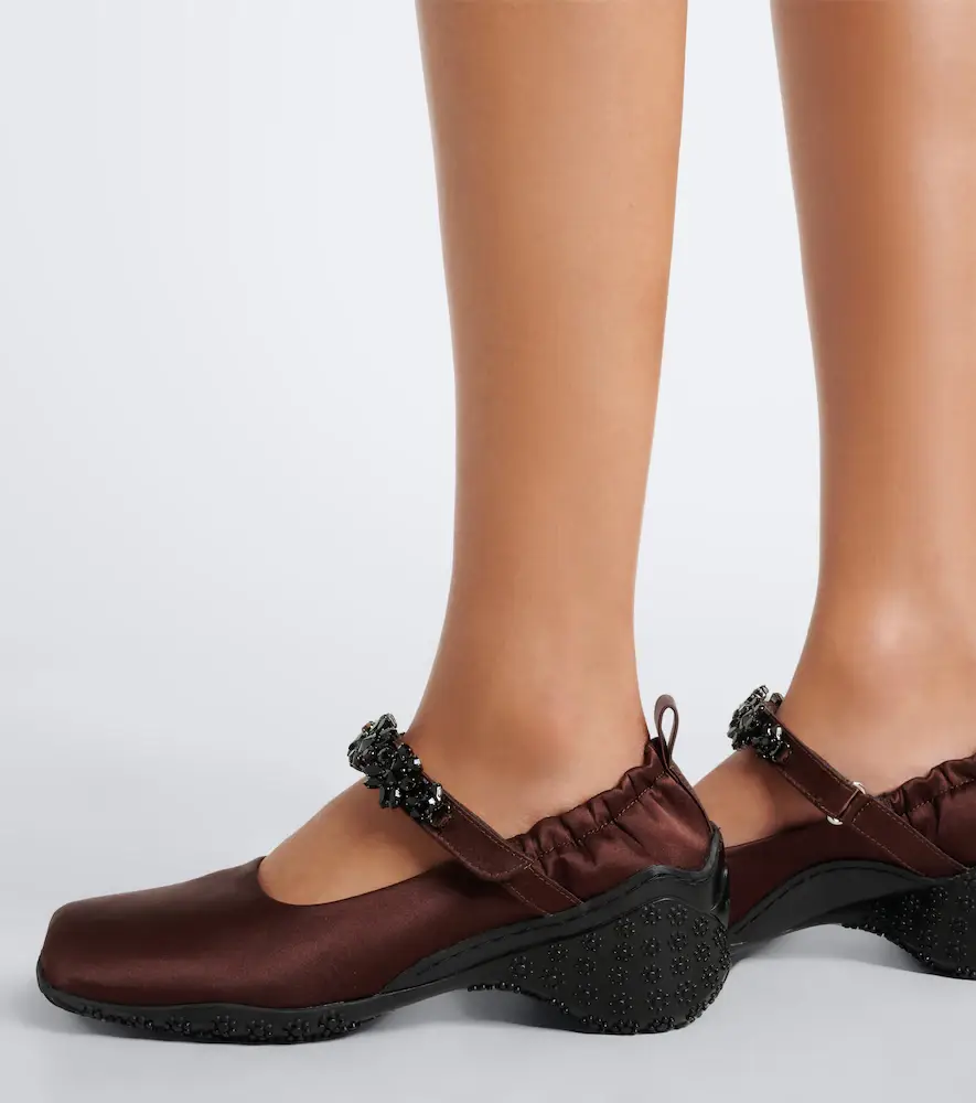 Simone Rocha Turbo embellished satin Mary Jane flats | Thumbnail 6 Simone Rocha Turbo embellished satin Mary Jane flats | Thumbnail 6